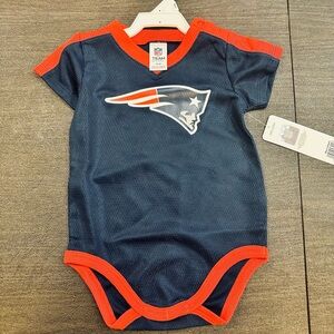 Patriots Navy and Red Baby Bodysuit